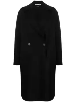 Двубортное шерстяное пальто STELLA MCCARTNEY, черный