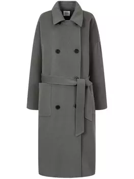 Двубортное шерстяное пальто STUDIO TOMBOY, серый