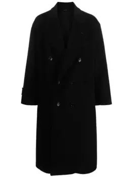 Двубортное шерстяное пальто TOM FORD, черный