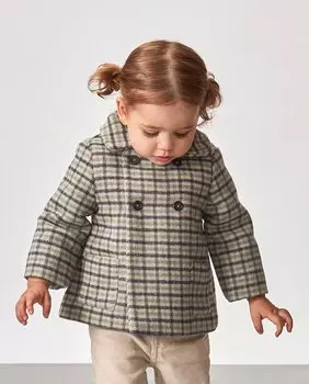 Двубортное тканевое пальто Gocco, зеленый