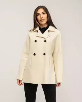 Двубортное женское пальто оверсайз Fsh, цвет Natural