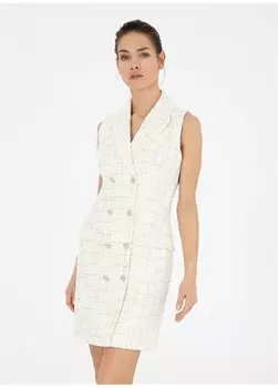Двубортное женское платье длиной выше колена цвета экрю ARCHER-EL Pierre Cardin, экрю