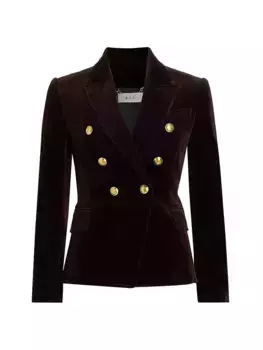 Двубортный бархатный пиджак «Челси» A.L.C., цвет chocolate plum