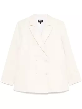 Двубортный блейзер A.P.C., нейтральный