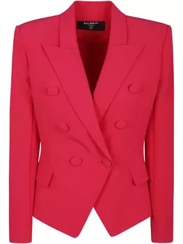 Двубортный блейзер Balmain, красный