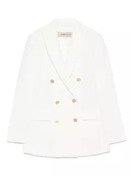 Двубортный блейзер Blanca Vita, белый