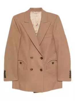 Двубортный блейзер Cholita Blaz Milano, коричневый