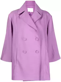 Двубортный блейзер Costarellos, фиолетовый