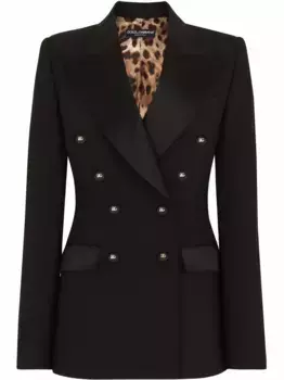 Двубортный блейзер DOLCE & GABBANA, черный
