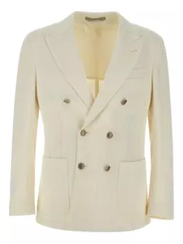 Двубортный блейзер Eleventy, белый