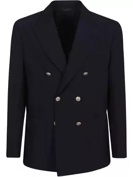 Двубортный блейзер Eleventy, синий