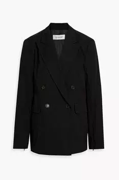 Двубортный блейзер Gerard из твила с добавлением тенселя DEREK LAM 10 CROSBY, черный