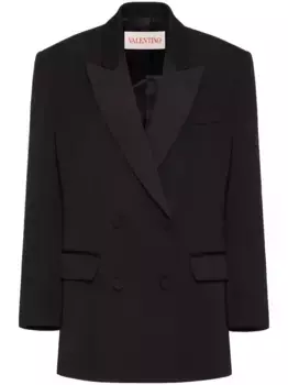 Двубортный блейзер Grisaille VALENTINO GARAVANI, черный