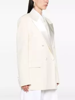 Двубортный блейзер Gucci, белый