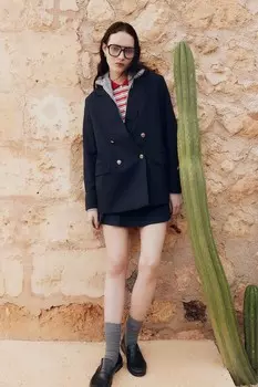 Двубортный блейзер H&M, синий