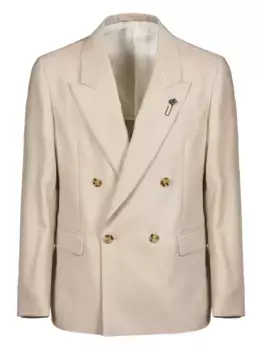 Двубортный блейзер Lardini, нейтральный