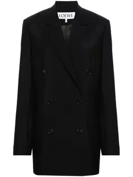 Двубортный блейзер LOEWE, черный
