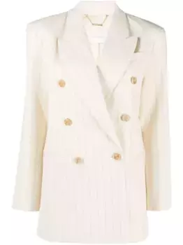 Двубортный блейзер Luminosity в тонкую полоску ZIMMERMANN, нейтральный