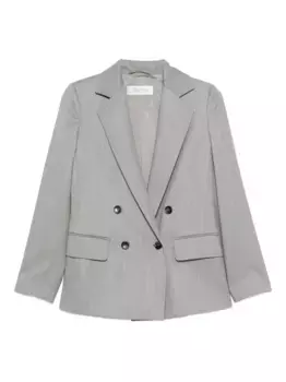 Двубортный блейзер MAX MARA, серый