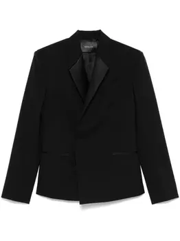 Двубортный блейзер Mugler, черный
