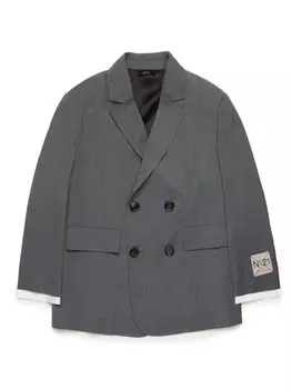 Двубортный блейзер N21 Kids, серый