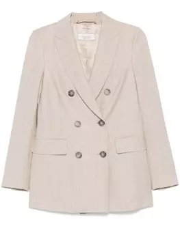 Двубортный блейзер Peserico, нейтральный цвет