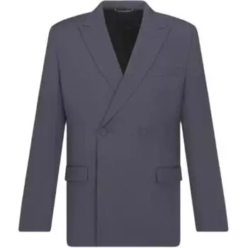 Двубортный блейзер с длинными рукавами DIOR, Marine Blue