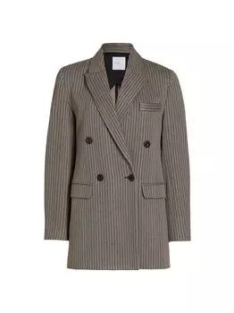 Двубортный блейзер с узором "елочка" Rosetta Getty, разноцветный