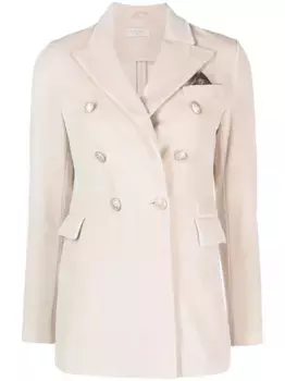 Двубортный блейзер с заостренными лацканами Circolo 1901, нейтральный