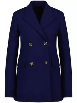 Двубортный блейзер с заостренными лацканами Giambattista Valli, синий