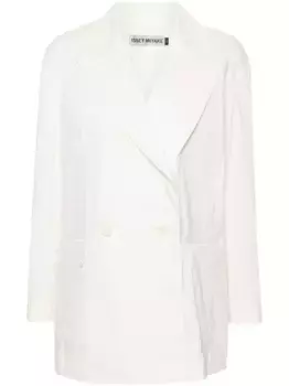 Двубортный блейзер Shaped Membrane Issey Miyake, белый