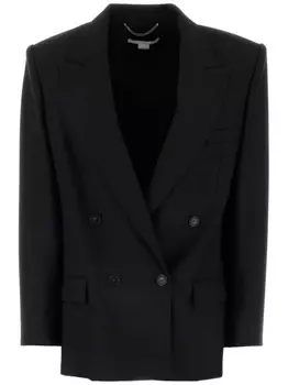 Двубортный блейзер Stella McCartney, черный