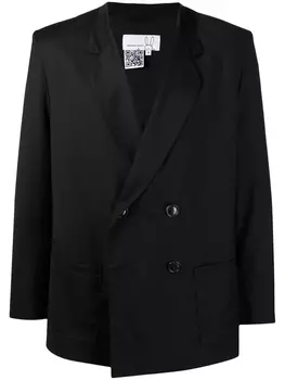 Двубортный блейзер строгого кроя Natasha Zinko, черный
