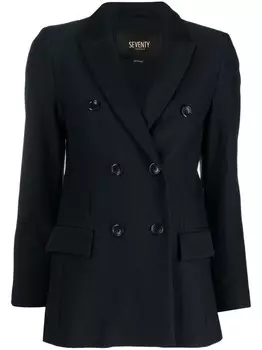 Двубортный блейзер строгого кроя Seventy, синий