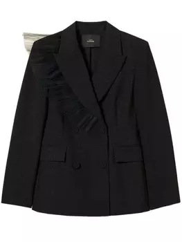Двубортный блейзер TWINSET, черный