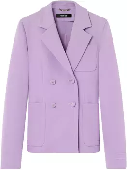 Двубортный блейзер Versace, фиолетовый