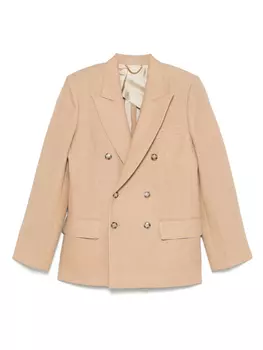 Двубортный блейзер Victoria Beckham, нейтральный