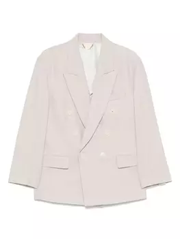 Двубортный блейзер Victoria Beckham, нейтральный