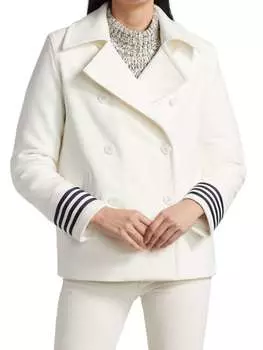 Двубортный Бушлат Mother в морском стиле, белый