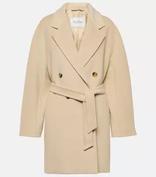 Двубортный бушлат pila из смесовой шерсти. Max Mara, нейтральный