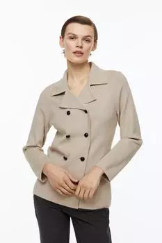 Двубортный кардиган H&amp;M, светло-бежевый