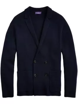 Двубортный кардиган Ralph Lauren Purple Label, синий