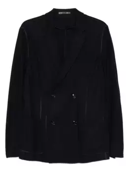 Двубортный кашемировый блейзер GIORGIO ARMANI, синий