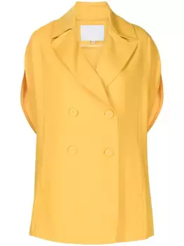 Двубортный кейп Costarellos, желтый