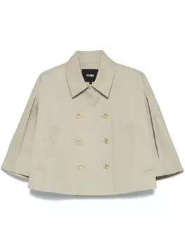 Двубортный кейп Maje, зеленый