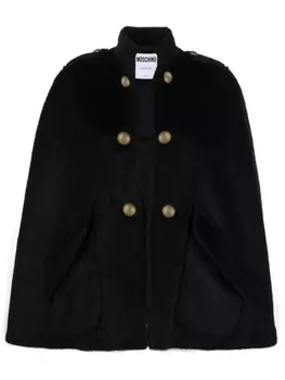 Двубортный кейп Moschino, черный