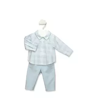 Двубортный комплект для мальчика синего цвета BABID, синий