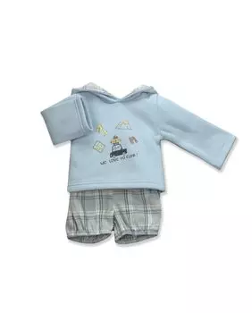 Двубортный комплект для мальчика синего цвета BABID, синий