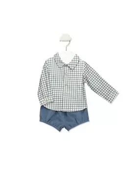 Двубортный комплект для мальчика синего цвета BABID, синий