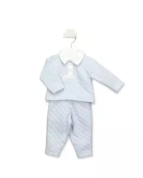 Двубортный комплект для мальчика синего цвета BABID, синий
